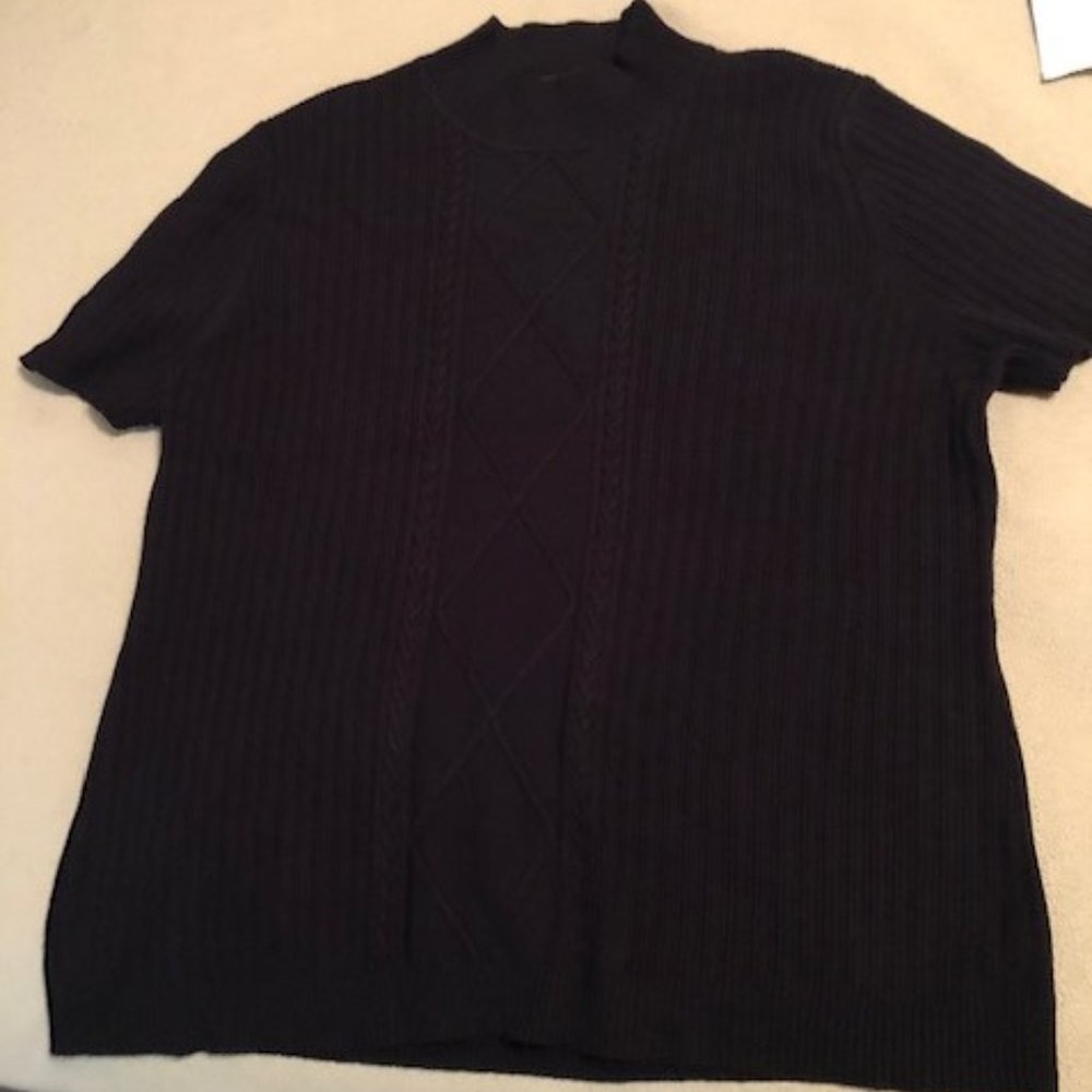 New XL Black Top Requirements Ornate Design Stretch 70% Rayon 30% Nylon